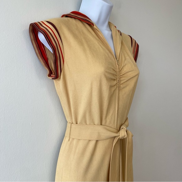 Vintage NuPhase wide leg hooded jumpsuit with tie belt - Picture 4 of 11